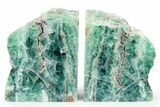 Polished Green Fluorite Bookends - Mexico #264606-1